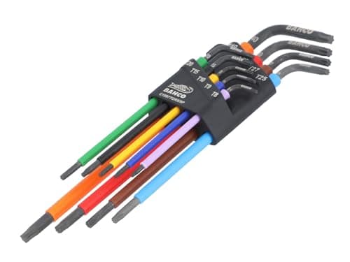Image of BAHCO 9 Piece Colour Coded Long Torx Key Set
