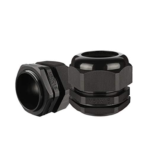 Image of sourcing map 20 Pcs M50 Waterproof IP68 Nylon Cable Gland Joint Adjustable Locknut for 32mm-38mm Dia Cable Wire