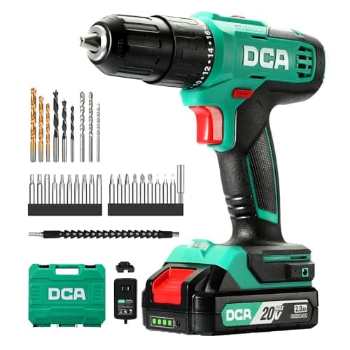 Image of DCA 20V Cordless Hammer Drill Set, 40 N.m Torque, 13mm Keyless Chuck, 22500 IPM, 2 Variable Speeds, 18+1+1 Position, Power Impact Drill with 29 Drill/Driver Bits for Brick, Metal, Wood ADJZ2035i13