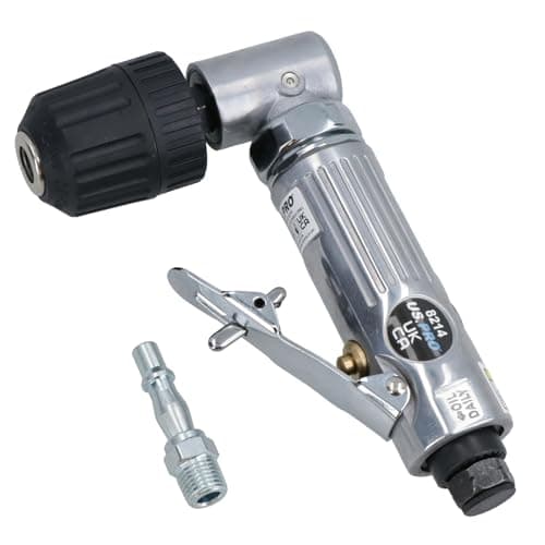 Image of 3/8" 10mm Keyless Chuck Air Angle Drill Right Angled Drilling Tool 1/4 BSP