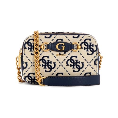 Image of GUESS Izzy Camera Bag Navy Logo, Navy logo, One size