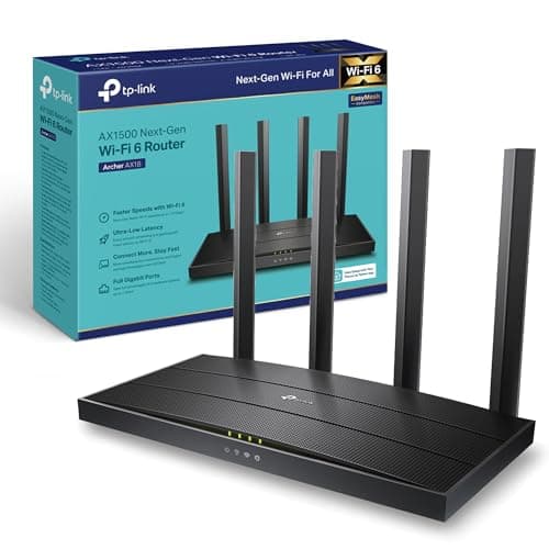 Image of TP-Link Archer AX18 WiFi 6 Router - AX1500 Mbps, Gigabit Ethernet, VPN Server, Easy Setup, WPA3 Cybersecurity, Gaming Router for Xbox/PS4/Steam