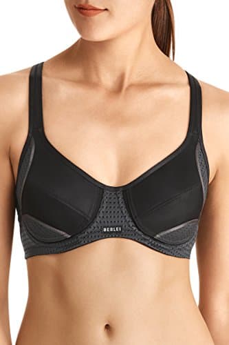 Image of Berlei Women's Electrify Mesh Underwired Bra Everyday, Opaque, Black, 40C