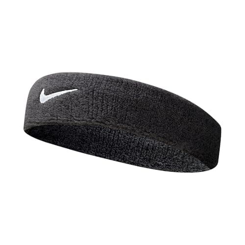 Image of Nike Men's Swoosh Headband, Black/White - One Size