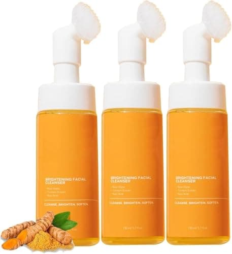 Image of Turmeric Facial Cleanser, Turmeric Kojic Acid Foaming Cleanser, Cleansing & Exfoliating,Deep Moisturizing,Improves Blemishes,Brightening,for All Skin Types