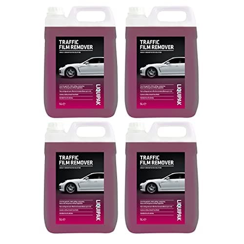Image of Liquipak Traffic Film Remover 4x5L - Concentrated TFR, Heavy Duty Road Film Remover, For Cars, Motorbikes, Truck, Vans & More, Removes Dirt & Road Grime, 4x5 Litres