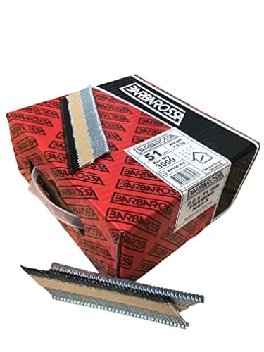 Image of Barbarossa 1st Fix (51mm - 90mm) Galvanised collated framing Nails for Cordless nailers (51mm - 2" (3000) Ring)