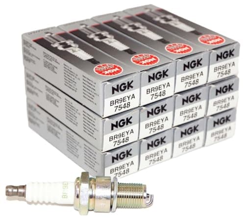 Image of NGK V-Power Spark Plugs - Stock #7548 - BR9EYA - Solid Tip - Pack of (12)