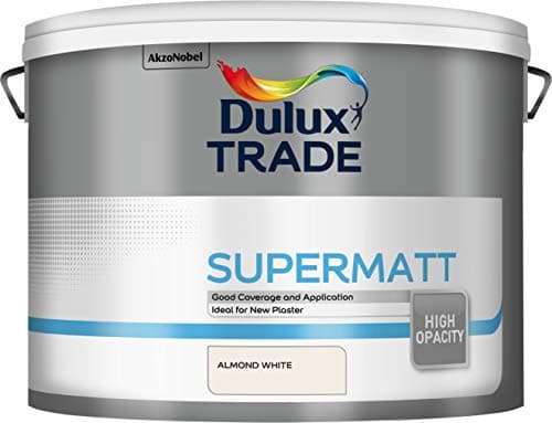 Image of Dulux Trade Supermatt Almond White 10L