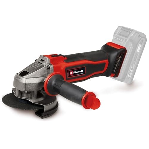 Image of Einhell Cordless Angle Grinder 18V Power X-Change, 115mm (4 Inch) Electric Power Tool with Auxiliary Handle and Cutting Guard, Without Battery TE-AG 18/115 Li Solo Power Tool
