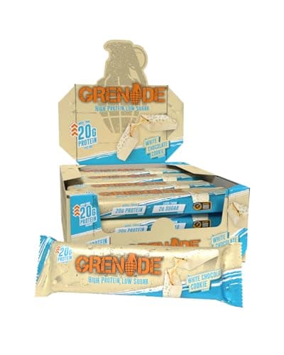 Image of Grenade High Protein, Low Sugar Bar - White Chocolate Cookie, 12 x 60 g