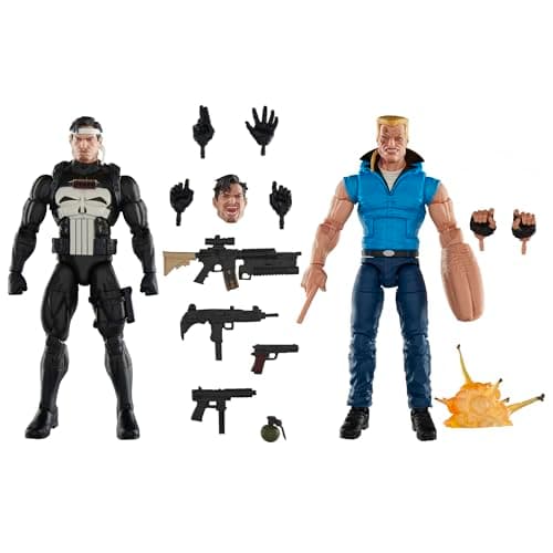 Image of Marvel Legends Series Punisher and Bushwacker, Comics Collectible 6-Inch Action Figures