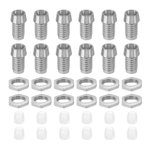 Image of PATIKIL 3mm Emitting Diode Holder, 25 Pcs Plastic Chrome Plated LED Holder Clip Mounting Bracket Socket Cap Nuts for Lamp Bulb Bezel Mount Panel LED Display, Silver