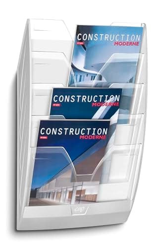 Image of CEP 5 Compartments Wall File - White/Crystal