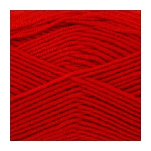Image of King Cole Cherished DK Yarn - 100g Ball - 100% Anti-Pilling Acrylic Double Knitting Wool - Super Soft Yarn for Baby Garments, Blankets, and Clothes (1422 Red)