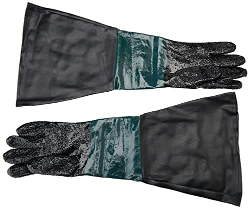 Image of Sealey SSP41 Shot Blasting Gauntlets 585mm Cuffed Pair , Black