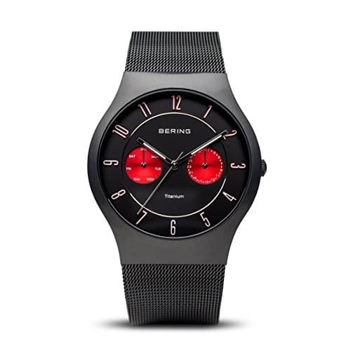 Image of BERING Men Analog Quartz titanium collection Watch with stainless steel Strap and Sapphire Crystal 11939-229