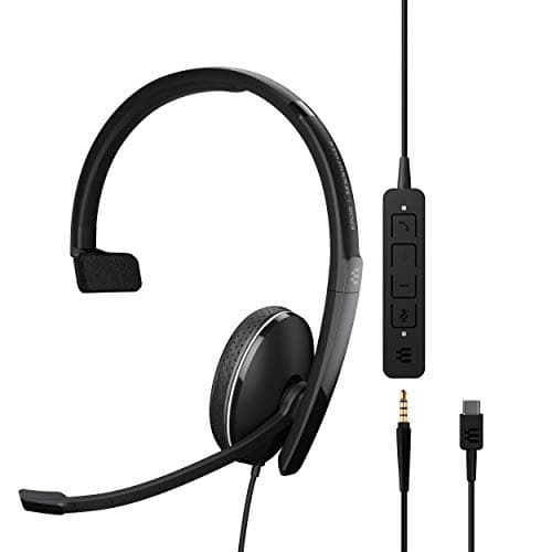 Image of EPOS | Sennheiser Adapt 135 USB-C II (1000918) - Wired Monaural Headset with 3.5mm Connector and USB-C, Optimized for UC, Superior Audio, Improved Comfort, Call Control