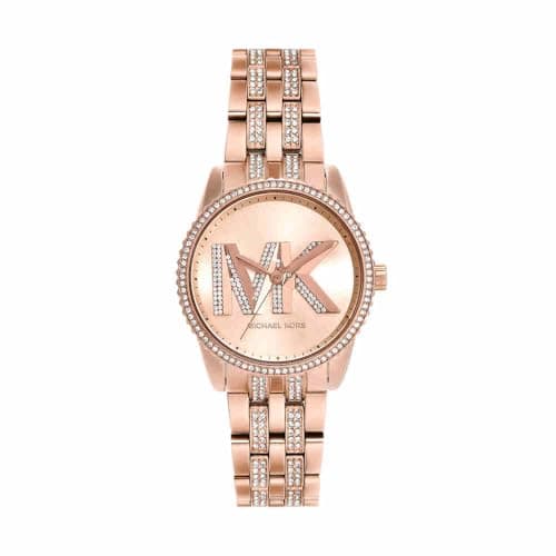 Image of Michael Kors Women's Bryant Three-Hand Rose Gold-Tone Stainless Steel Watch, MK7541