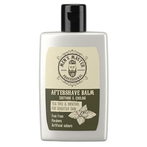 Image of Men's Master Aftershave Balm with Green Tea and Menthol | After Shave for Men | After Shave Product | Men's Beard Care | Moisturizing and Nourishing | Beard Care | Paraben Free | 120 ML