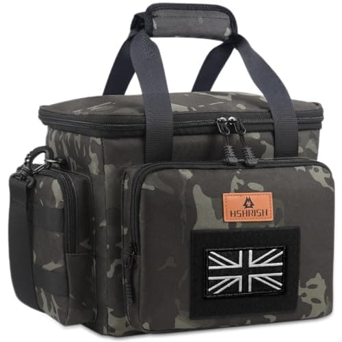 Image of Lunch Bag for Men, Tactical lunch Bag, Reusable Waterproof Leakproof Insulated Lunch Box for Adults Men Work Picnic Outdoor Day trips Camping, 12L Camo black flag