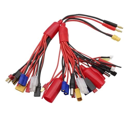 Image of 4mm Banana T60 Female Connector To T-Dean TRX JST DC Plugs EC3 Male Multifunction RC Drone Battery B6 Charging Cable Leads(8In1 Banana)