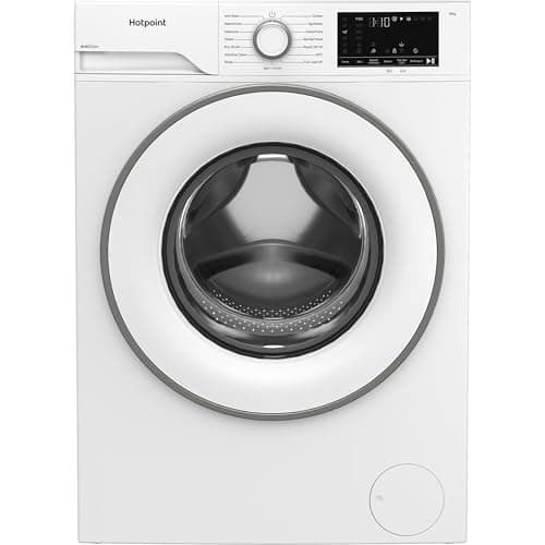 Image of Hotpoint Washing Machine, 10 kg, 1400 RPM, Front Loading, Anti-Stain, SteamCare, Anti-Allergy, A Rated, 84.5x60x58 cm (White)