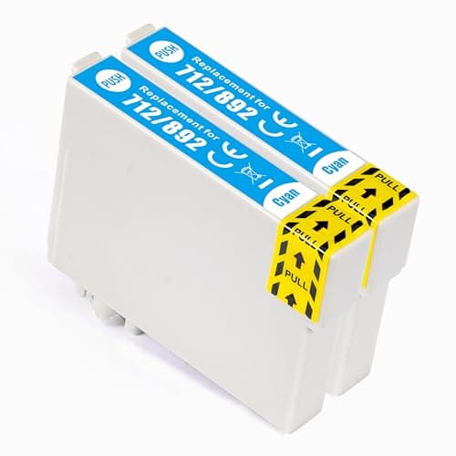 Image of Go Inks Compatible T0712 Cyan Ink Cartridge - 2 Pack replacement for Epson Stylus Printers - 13.5ml - 2x Cyan