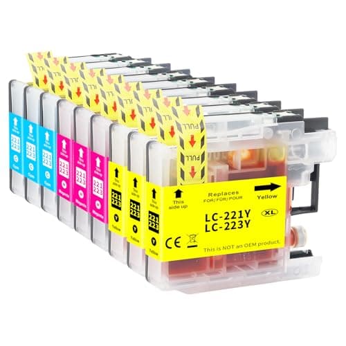 Image of Yowell 9 x LC223XL Colour Cartridges Compatible with Brother LC223 XL LC-223 Cyan Magenta Yellow Cartridges for Brother MFC-J5320DW MFC-J4420DW DCP-J5620DW MFC-J480DW MFC-J880DW DCP-J4120DW