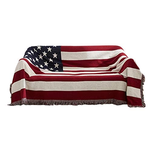 Image of PRETYZOOM Pure Cotton Sofa Cover National Flag Pattern Tapestry Wall Hanging Carpet Cloth Decoration 70.87X51.18In Elastic Sofa Protective Cover for Living Room Decor and Couch