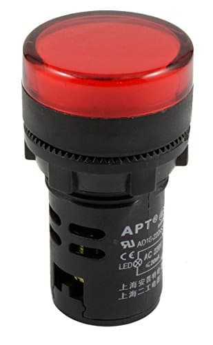 Image of Red 22mm LED Pilot Indicator Light Panel Mount 230V
