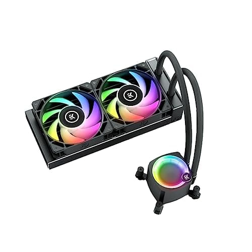 Image of EK Nucleus AIO All-in-One Liquid CPU Cooler with EK FPT Fans, Water Cooling Computer Parts, 120mm Fan, Compatible with Latest Intel & AMD CPUs (240mm, Nucleus - CR240)
