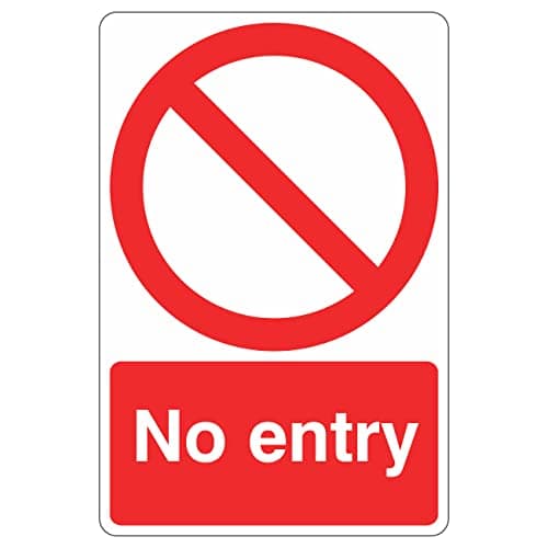 Image of 150mmx200mm No Entry Sign Rigid Plastic