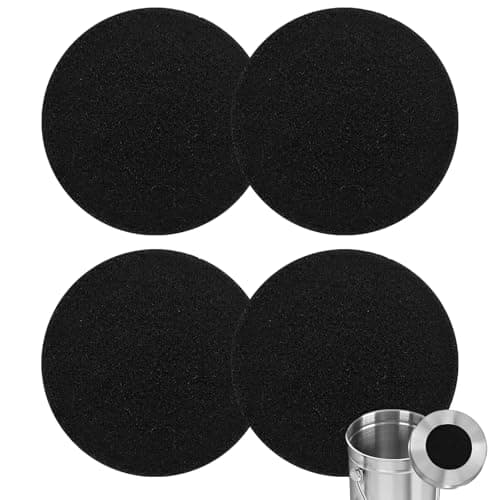 Image of Compost Bin Filters Round for Food Waste, Activated Charcoal Filters Replacement Compost Pail, Food Waste Caddy Odour Filter Fits Compost Bins up to 17cm(Pack of 4)