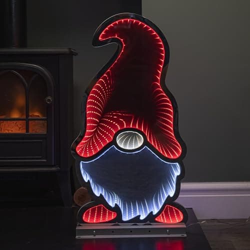 Image of 60cm Light up Christmas Gonk in Red Hat Infinity Decoration with LEDs