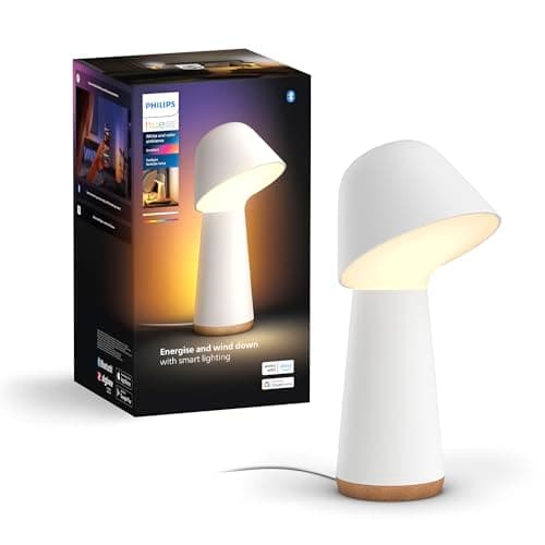 Image of Philips Hue Twilight Smart Sleep and Wake-Up Lamp, White & Color Light, Bluetooth Compatible, Voice Control with Alexa, Apple Home & Google Assistant