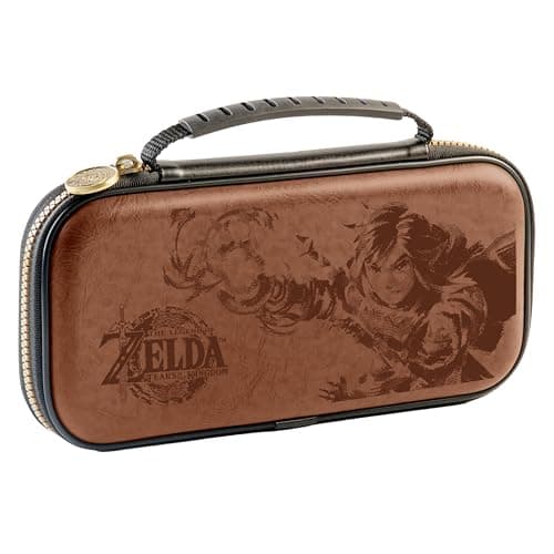 Image of RDS Industries Game Traveler Zelda Brown Deluxe Travel Case for Nintendo Switch, Switch Lite, OLED Switch with Hard Shell, Brown