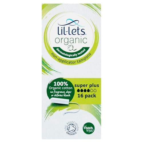 Image of Lil-Lets 16 Organic Non-Applicator Tampons Super Plus