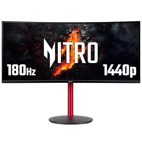 Image of acer Nitro XZ342CUP 34 inch UltraWide Quad HD (3440 x 1440) Curved Gaming Monitor - 180Hz, 1ms, VA Panel, FreeSync Premium, 99% sRGB, HDR400, Speakers, DisplayPort, HDMI