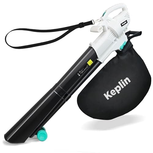 Image of Keplin 3-in-1 Leaf Blower, Garden Vacuum & Mulcher - 3500W, 35L Collection Bag for Easy Clearing of Leafs, Debris & Waste in Garden, Patio with 10 Meter Cable, Shoulder Strap & Wheels- 1 Year Warranty