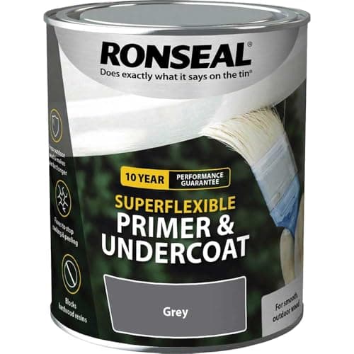 Image of Ronseal RSLEWPGRY750 Super Flexible Wood Primer and Undercoat Grey 750 ml