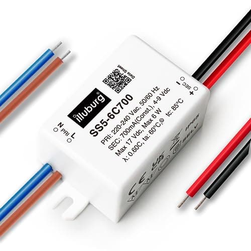 Image of illuburg LED Driver Waterproof IP65 700mA Constant Current 3W - 6W Flickerfree LED Power Supply Transformer