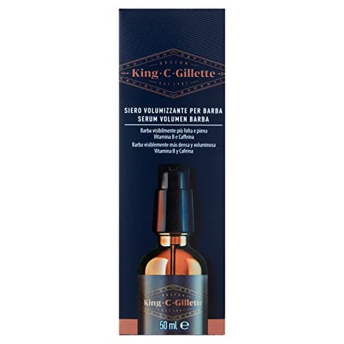 Image of King C. Gillette Beard Serum Volume Beard Care for Men with Vitamin B Complex and Caffeine 50ml Gift Idea for Men