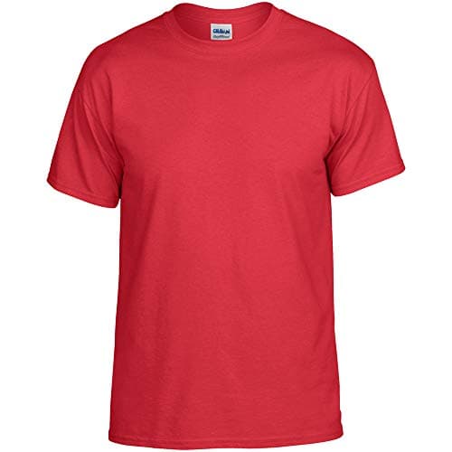 Image of Gildan DryBlend Adult Unisex Short Sleeve T-Shirt (L) (Red)