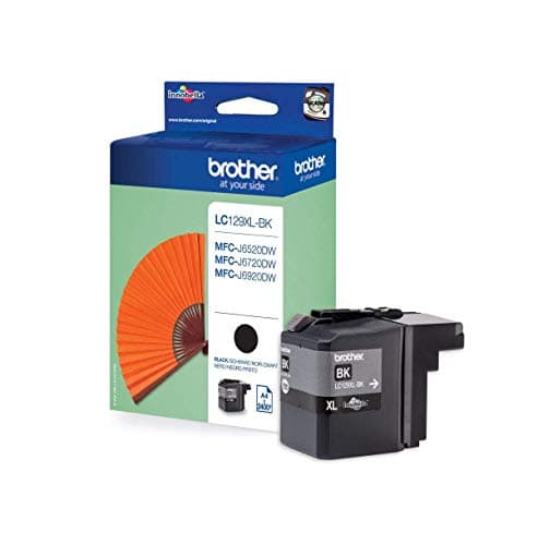 Image of Brother LC-129XLBK Inkjet Cartridge, Black, Single Pack, Super High Yield, Includes 1 x Inkjet Cartridge, Brother Genuine Supplies