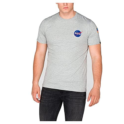 Image of Alpha Industries Men's Space Shuttle T, Grey Heather, S