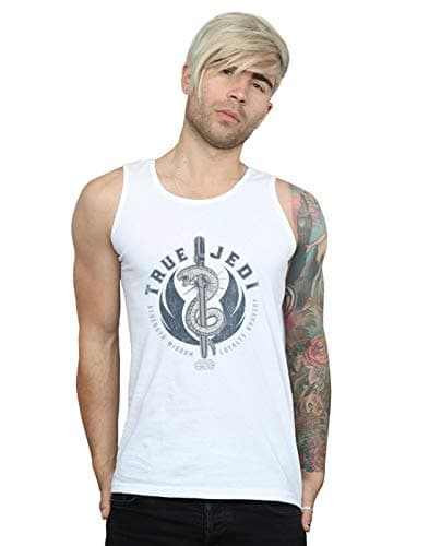 Image of Star Wars The Rise of Skywalker True Jedi Blue Men's Vest White Small