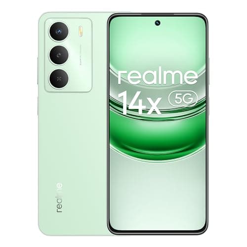 Image of realme Smartphone 14X 5G 8+256GB, Dimensity 6300 5G, 120Hz Eye Comfort Display, 18GB Dynamic RAM, 50MP AI Camera, Peridot Green, No Adapter