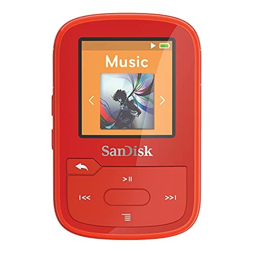 Image of SanDisk Clip Sport Plus Wearable MP3 Player - Red