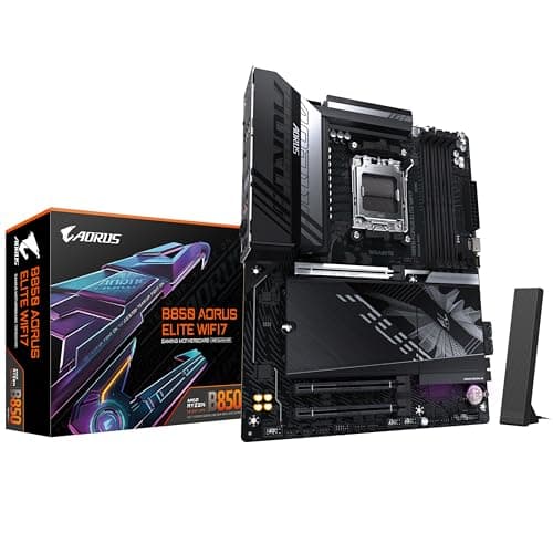 Image of Gigabyte B850 AORUS ELITE WIFI7 Motherboard - AMD Ryzen 9000 Series CPUs, 14+2+2 Phases Digital VRM, up to 8200MHz DDR5 (OC), 1xPCIe 5.0 + 2xPCIe 4.0 M.2, 2.5 LAN, WIFI 7, USB 3.2 Gen 2x2